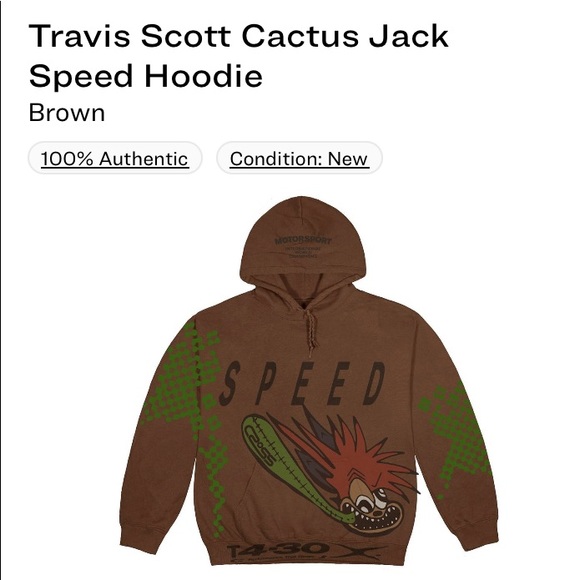 Travis Scott Cacti Speed Hoodie XL